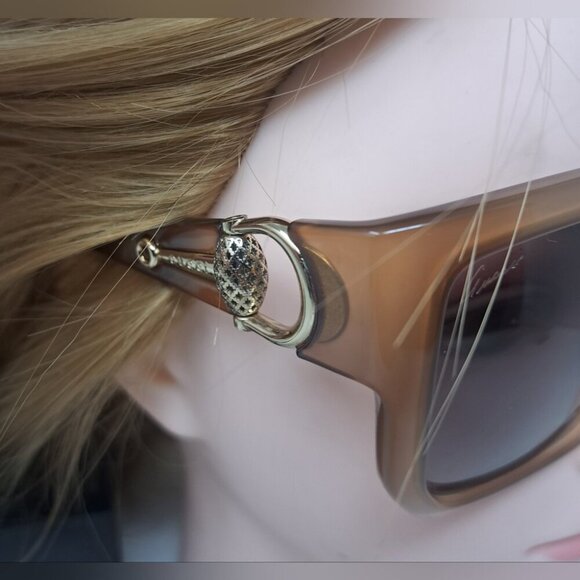 NWT Gucci Women's Sunglasses Horsebit Oversized Square GG3713/S 56mm 56-17-120 - Picture 8 of 16